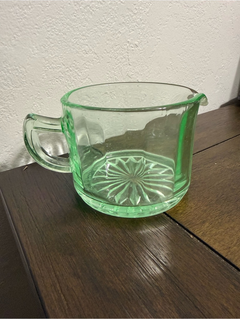 Hazel Atlas Green Vintage Glass Measuring Cup - Clear Green